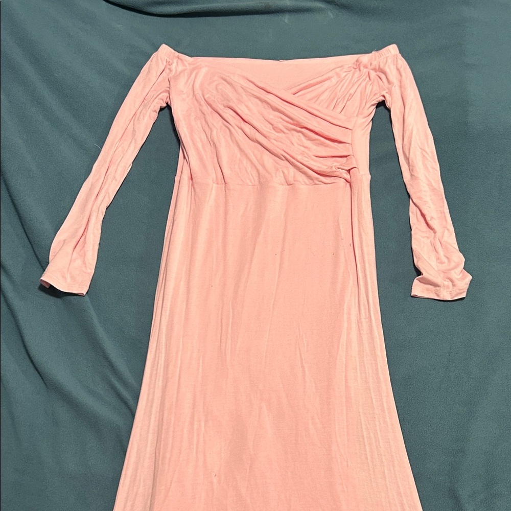 Elegant Pink Off-Shoulder Dress